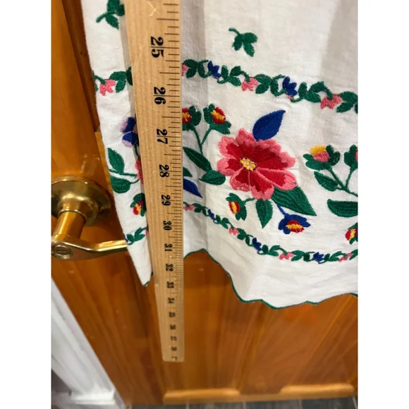 Sézane Robe Juliana Embroidered Aster Dress White Floral FR 36 (US 4) NWT - Picture 8 of 9